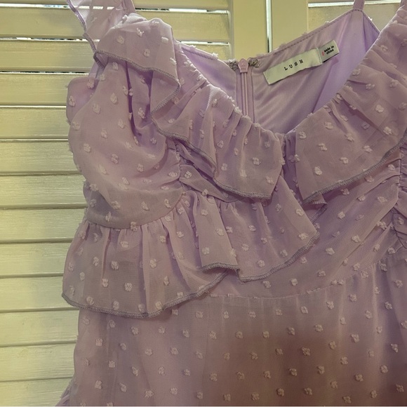 Swiss Dot Ruffle Mini Dress (Semi / Homecoming / Brunch) - Picture 5 of 7